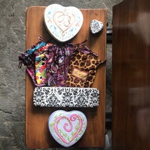 Brighton jewelry bags, ring necklace bracelet tins